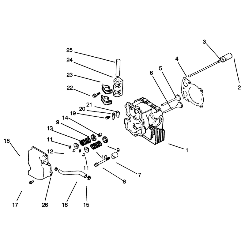 Cylinder Headvalvebreather Engine Kohler Model No Cv14 S 1429