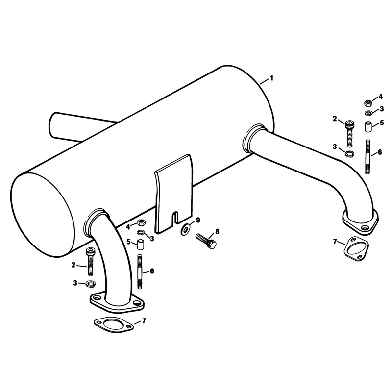 Exhaust Engine Kohler Model No Kt17qs Type No 24324