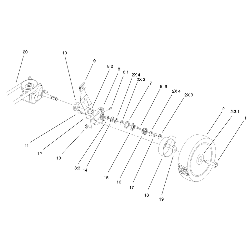 Gear Case and Wheel Assembly