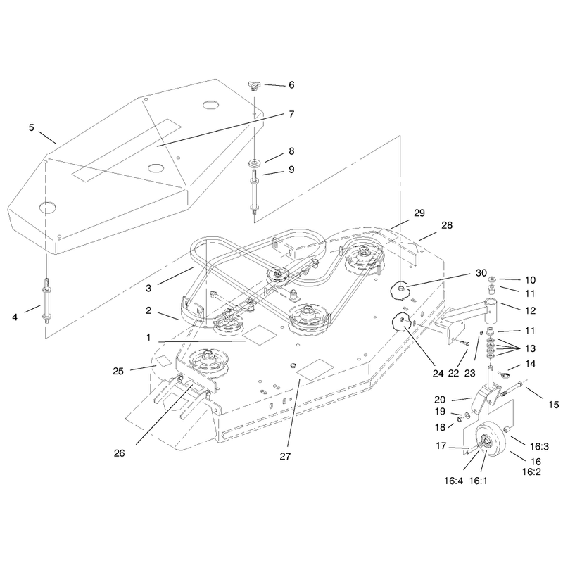 Deck Cover and Deck Drive Belts