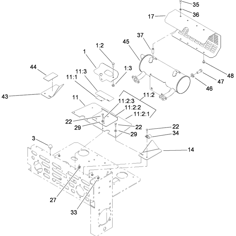 Muffler and Guard Assembly