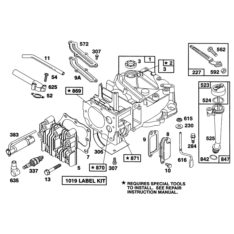 Engine Briggs and Stratton Model 124702-3115-01