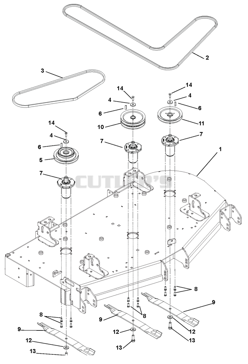 Deck, Belts, Blades And Spindles