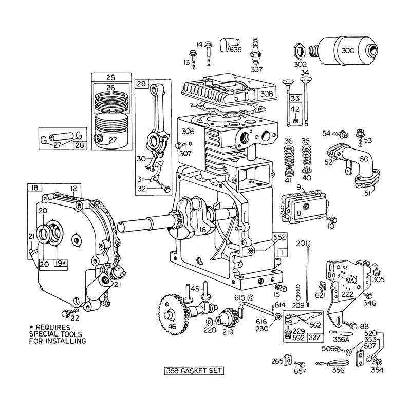 Engine Briggs & Stratton Model No. 190402 Type 0754