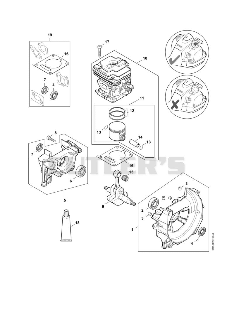 Crankcase, Cylinder FS 240