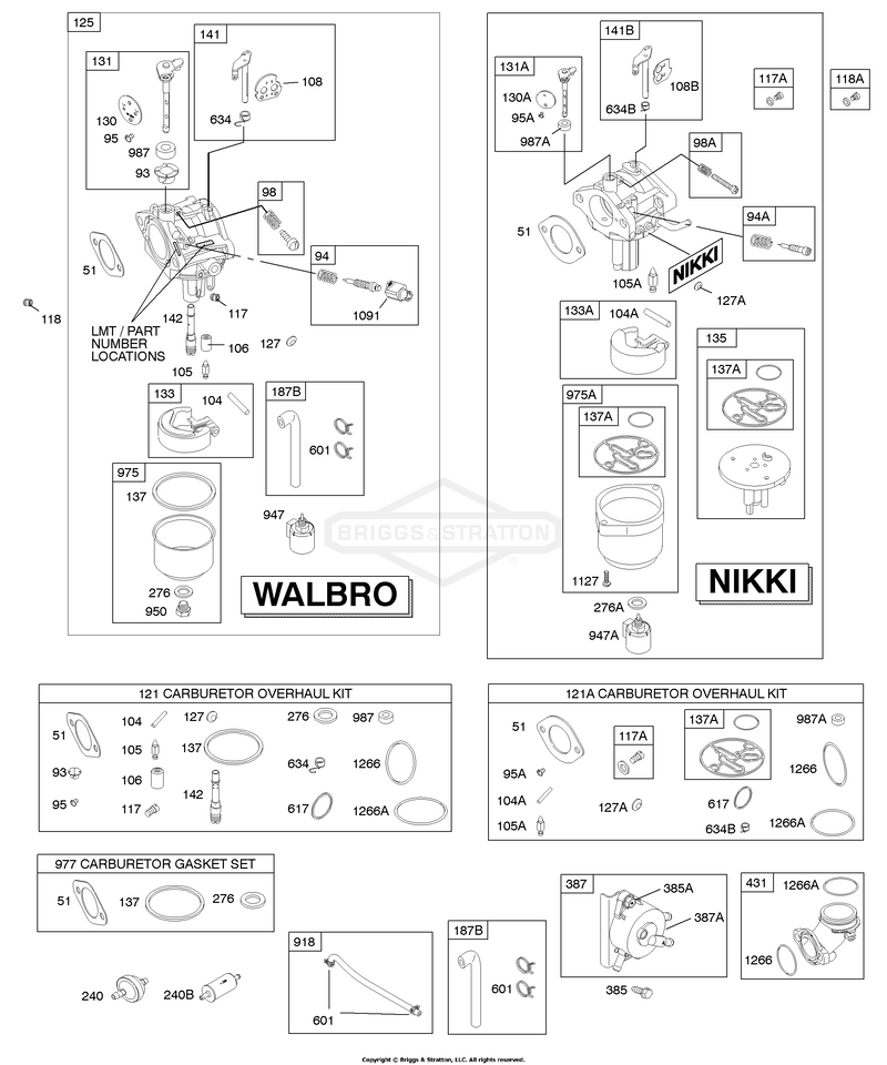 Carburetor, Fuel Supply, Kit - Carburetor Overhaul