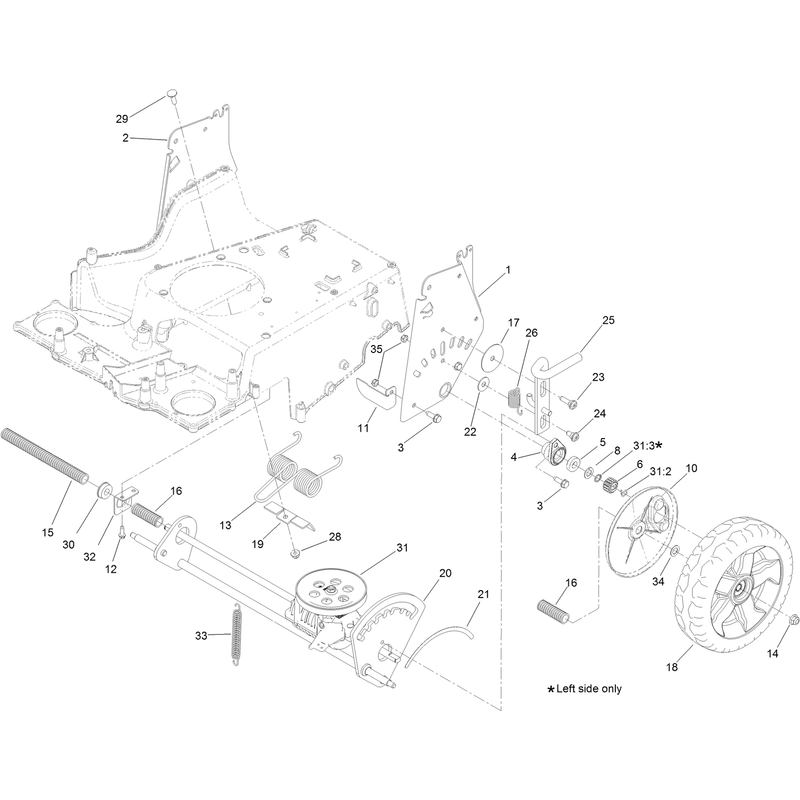 Traction and Height of Cut Assembly