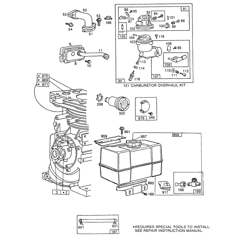 Engine Briggs & Stratton Model No. 190406-3054-01 (continued)