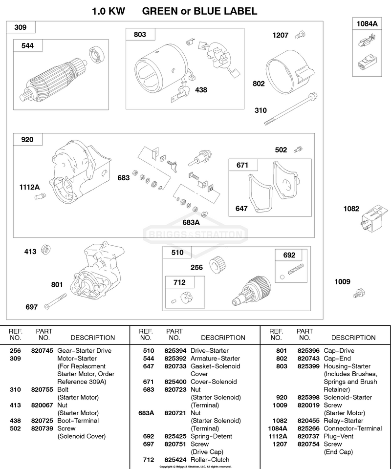 1.0 KW Starter Motor