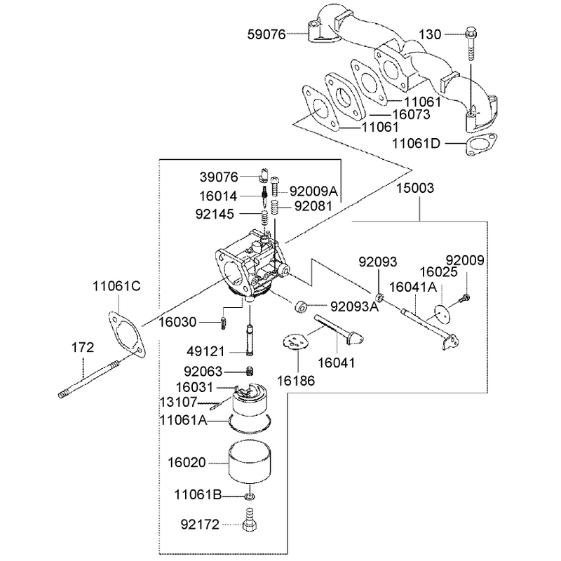 Carburetor Assembly Kawasaki FH541V-AS30