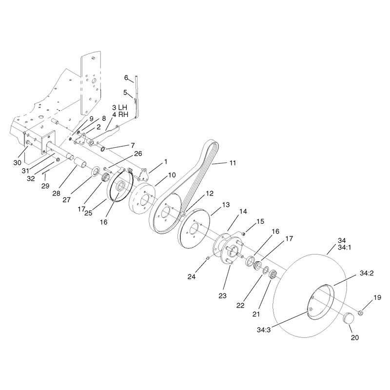 Wheel Drive and Brake System Assembly