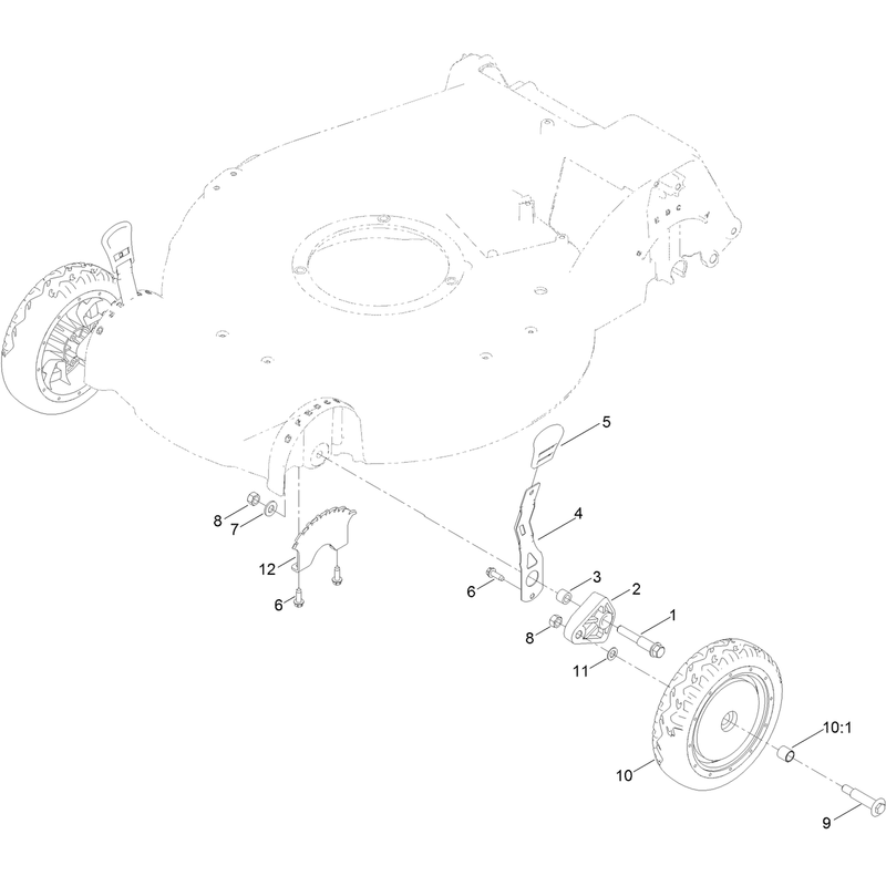 Front Wheel and Hight of Cut Assembly