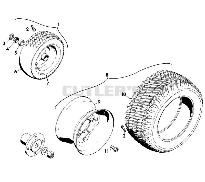 FRONT AND REAR WHEELS