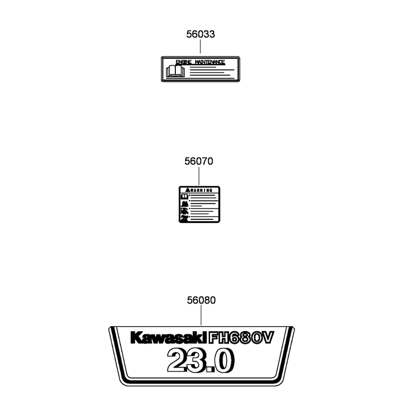 Label Assembly  Kawasaki FH680V-BS39