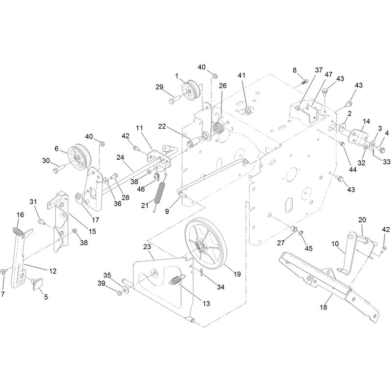 Idler Pulley and Linkage Assembly