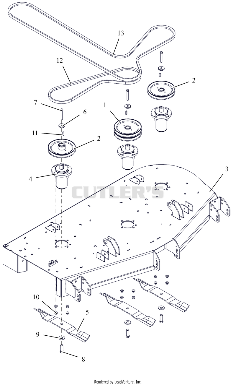 Deck Belts Blades and Spindles - 52"