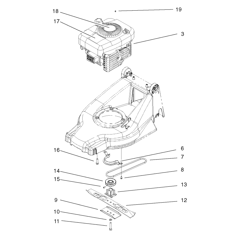Engine and Blade Assembly
