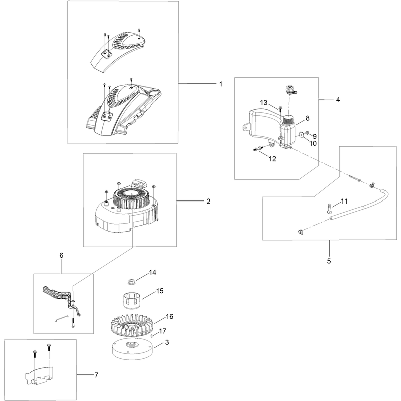 Shroud Flywheel and Fuel Assembly