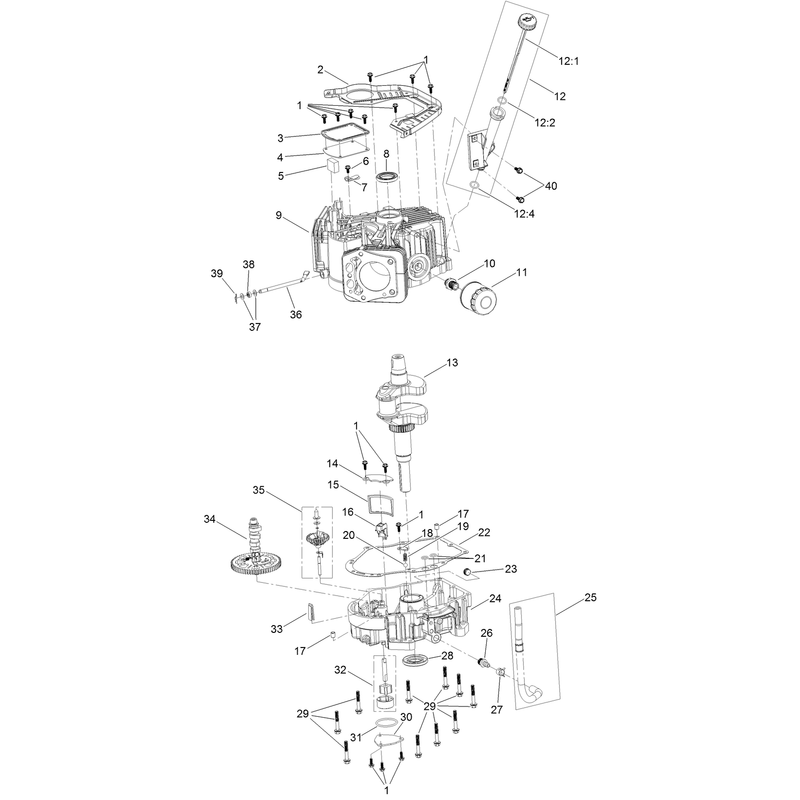 Crankcase and Crankshaft Assembly