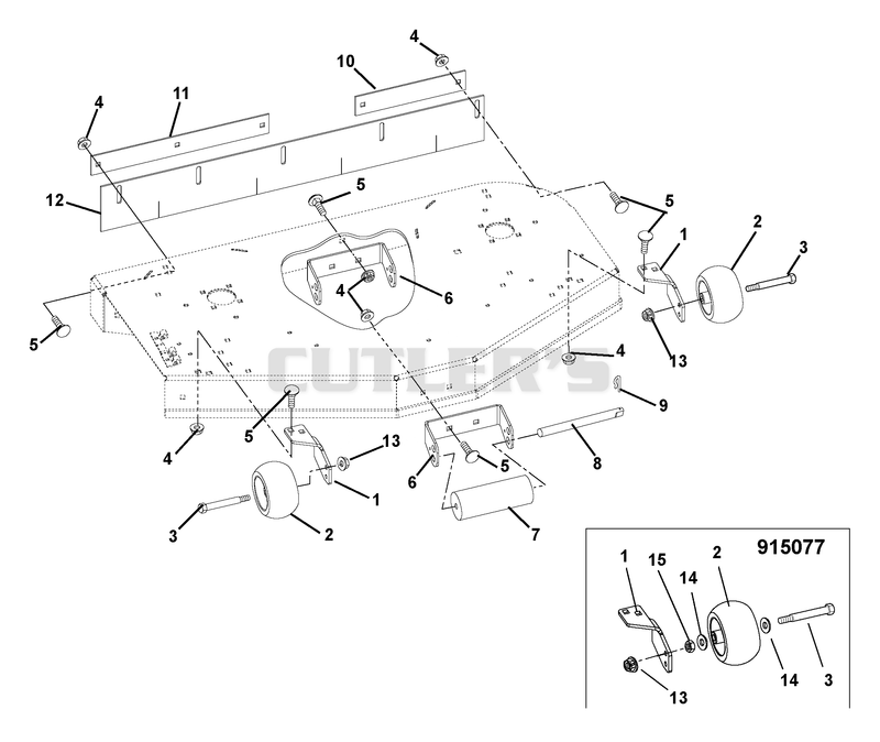Mower Brackets And Rollers