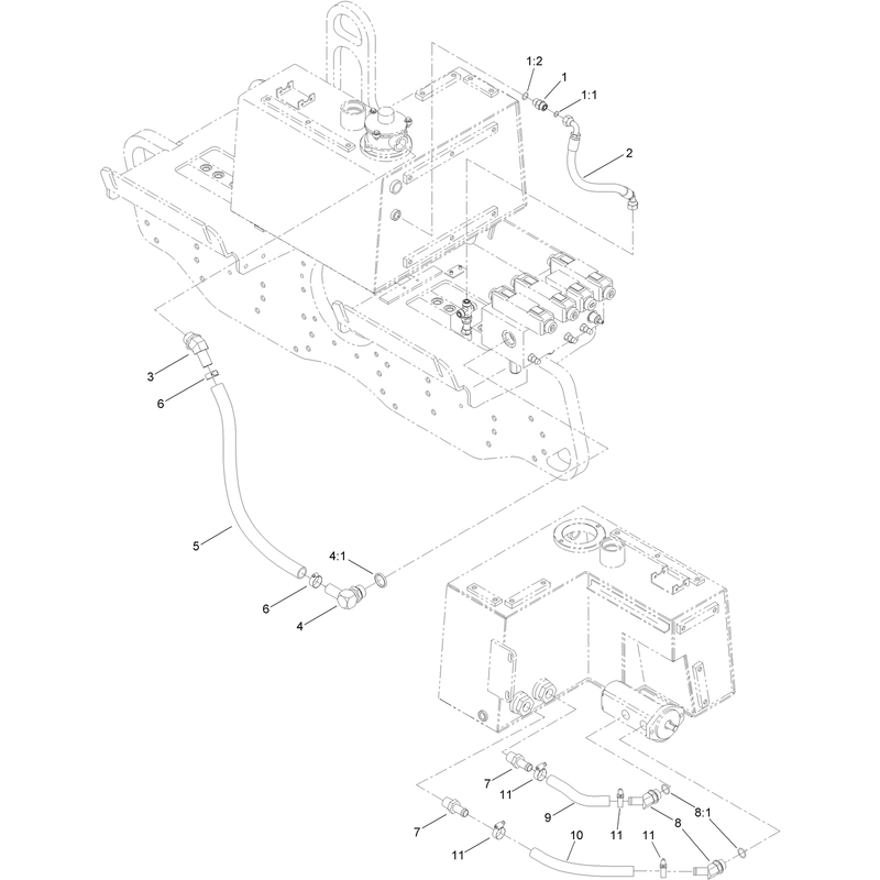Hydraulic Routing Assemlby Tank Assembly