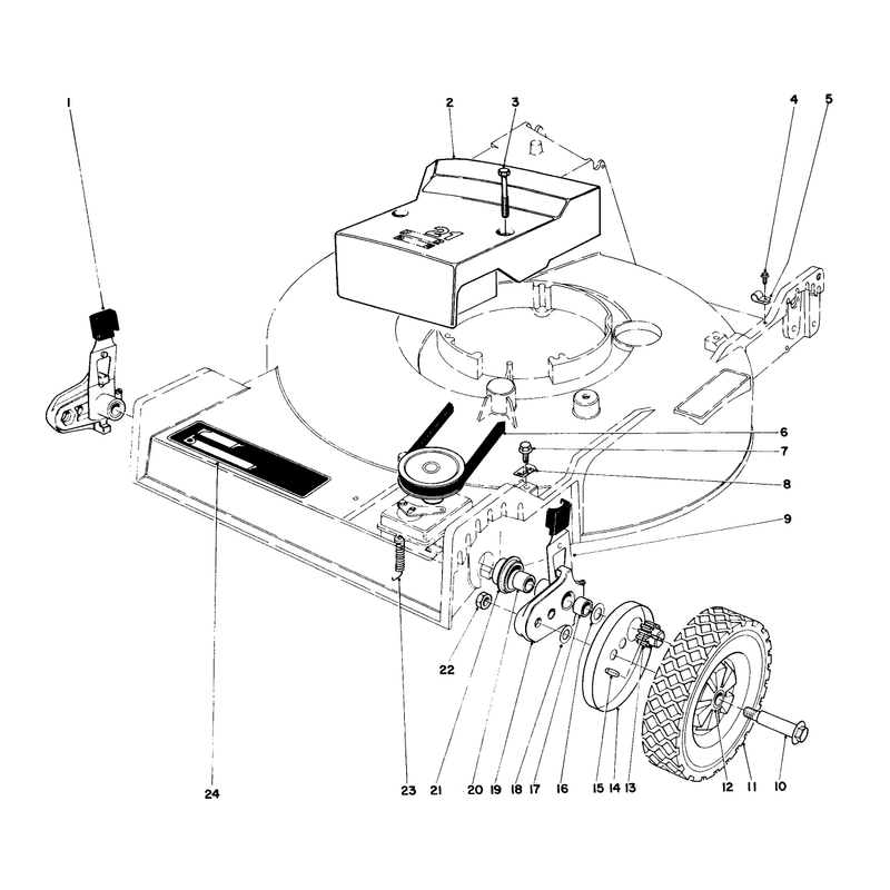 Front Wheel and Pivot Arm Assembly