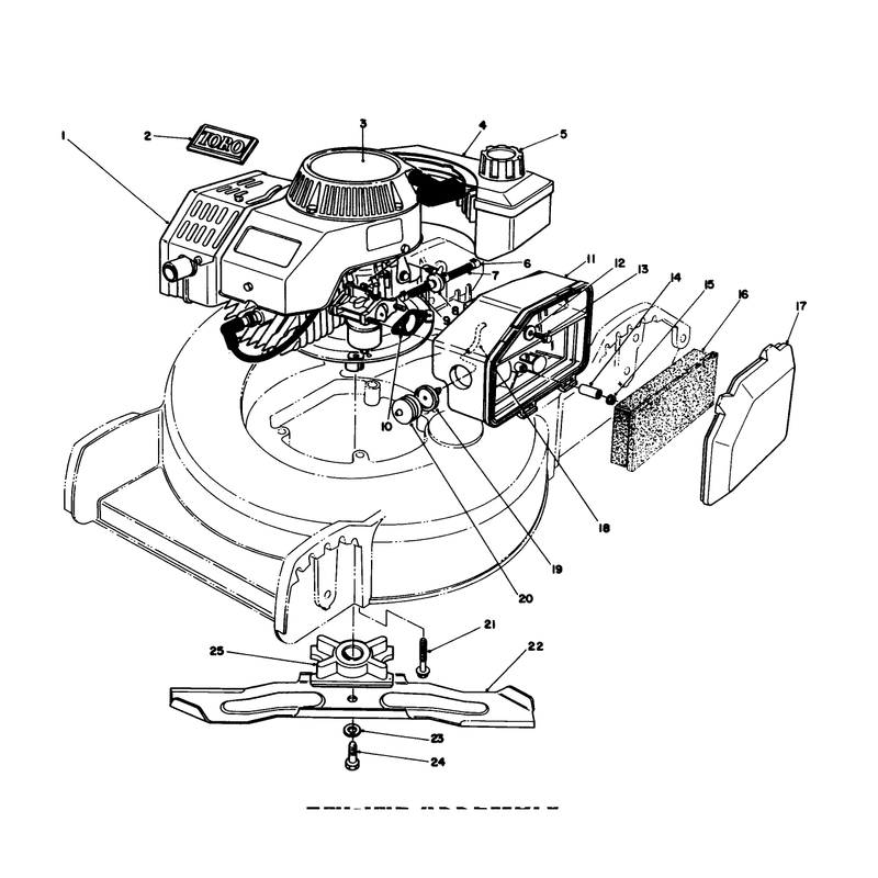 Engine Assembly Used on Units with Serial No 8000402 and Up