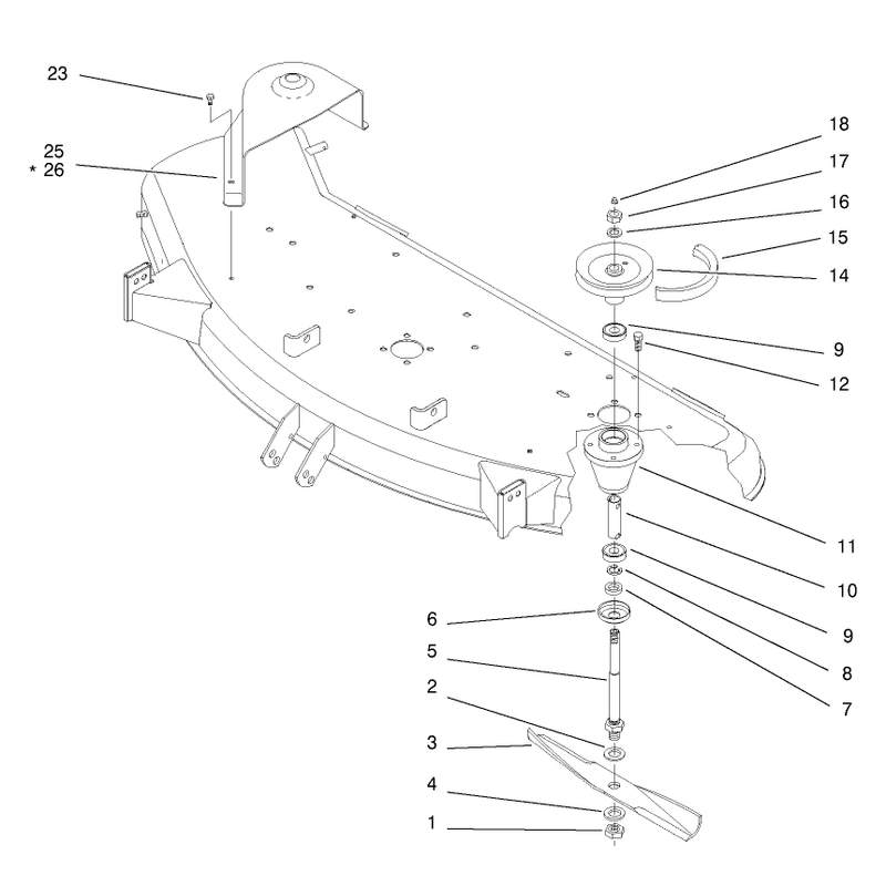 Spindle and Blade Assembly
