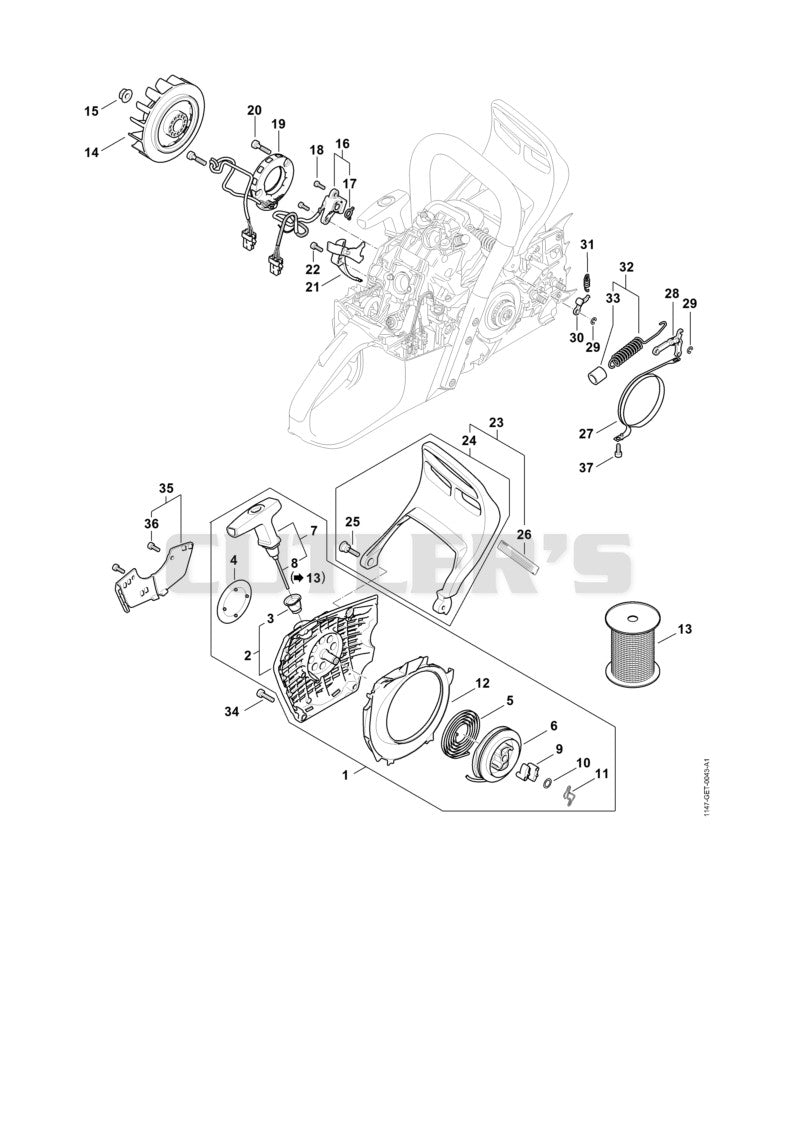 Ignition system, Fan housing