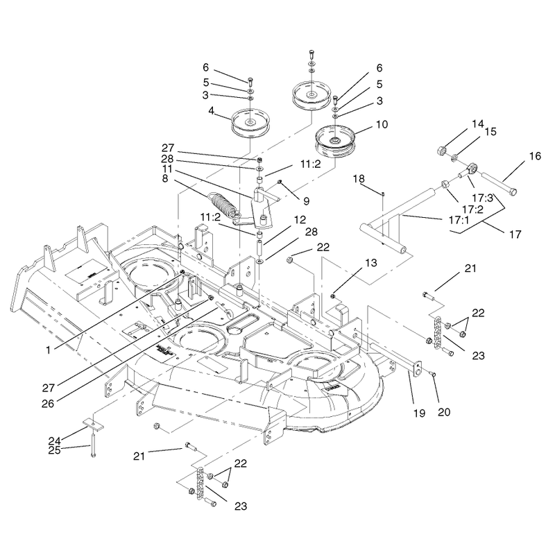 Idler PulleyLift Strut Chain Assembly