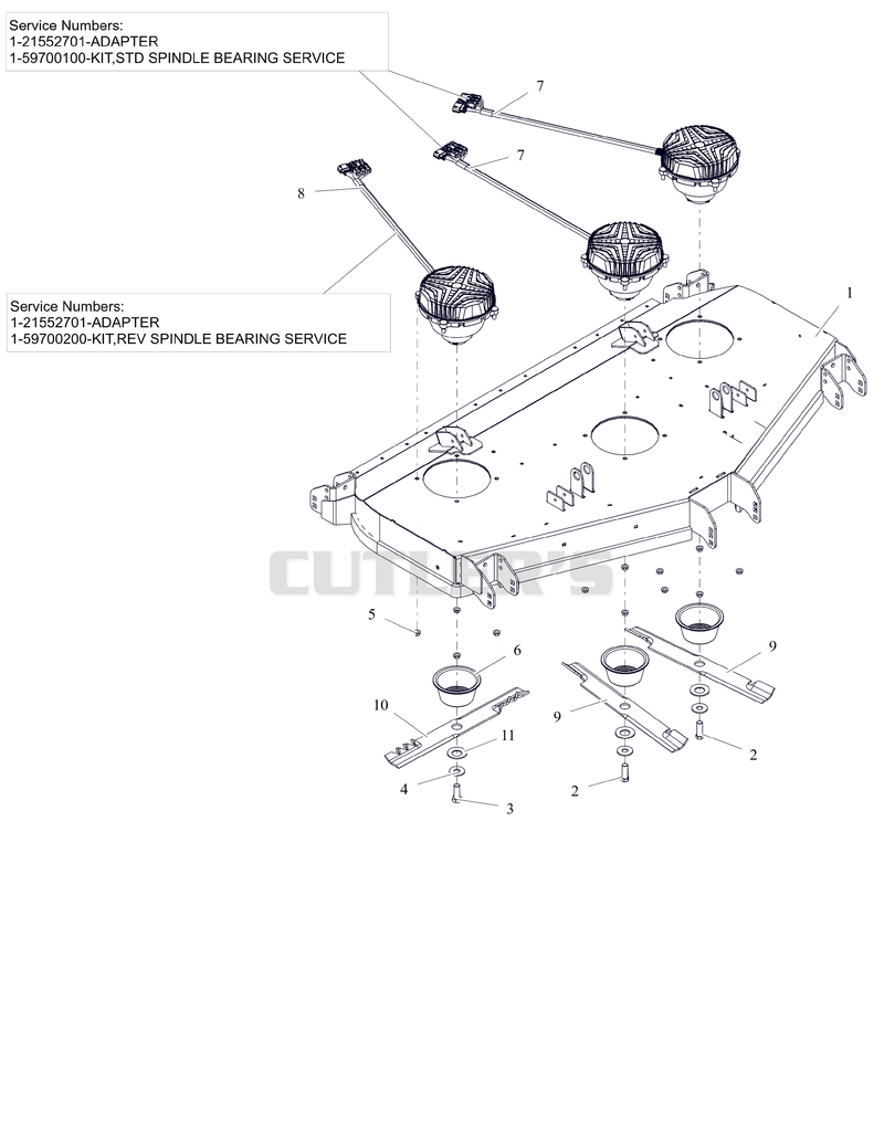 Deck, Blades And Spindle Motors - RD