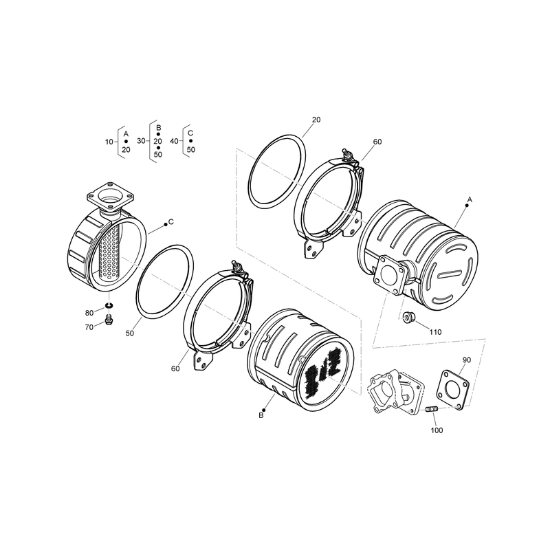 Diesel Oxidation Catalyst Muffler Assembly