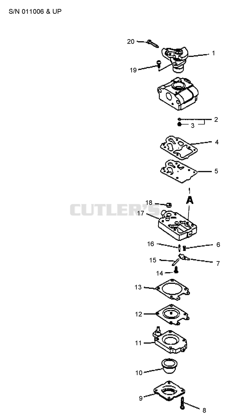 Carburetor S/N: 011006 - 999999