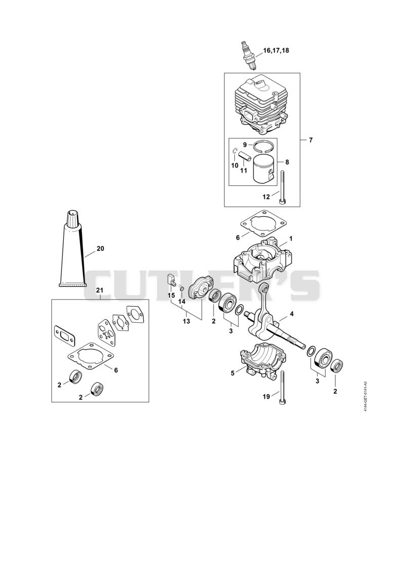 Crankcase, Cylinder