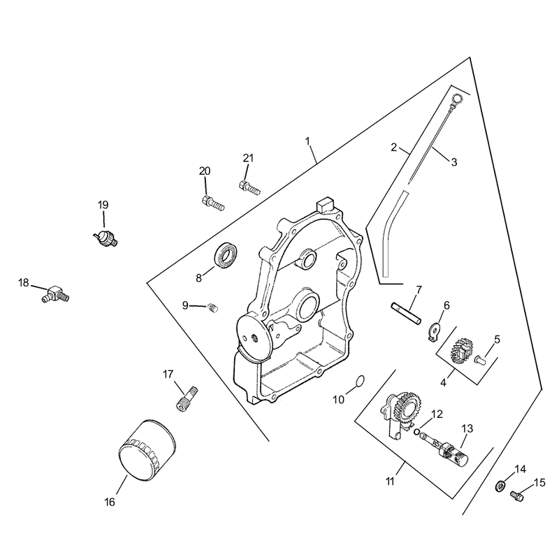 Group 3 Oil PanLubrication Assembly Kohler CH23S-76569