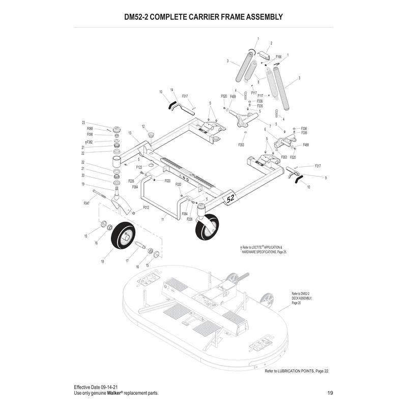 DM52-2 COMPLETE CARRIER FRAME ASSEMBLY