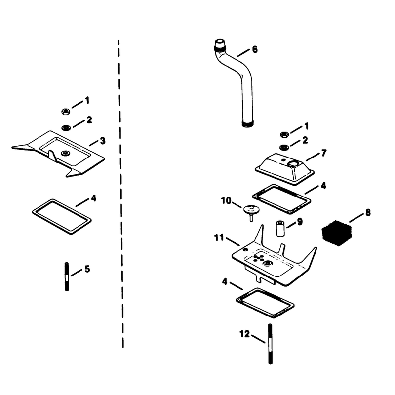 Breather and Vent Engine Kohler Model No Kt17qs Type No 24324 Continued