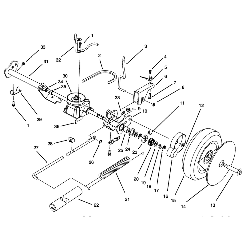 Rear Axle Assembly Model No 20808b Only