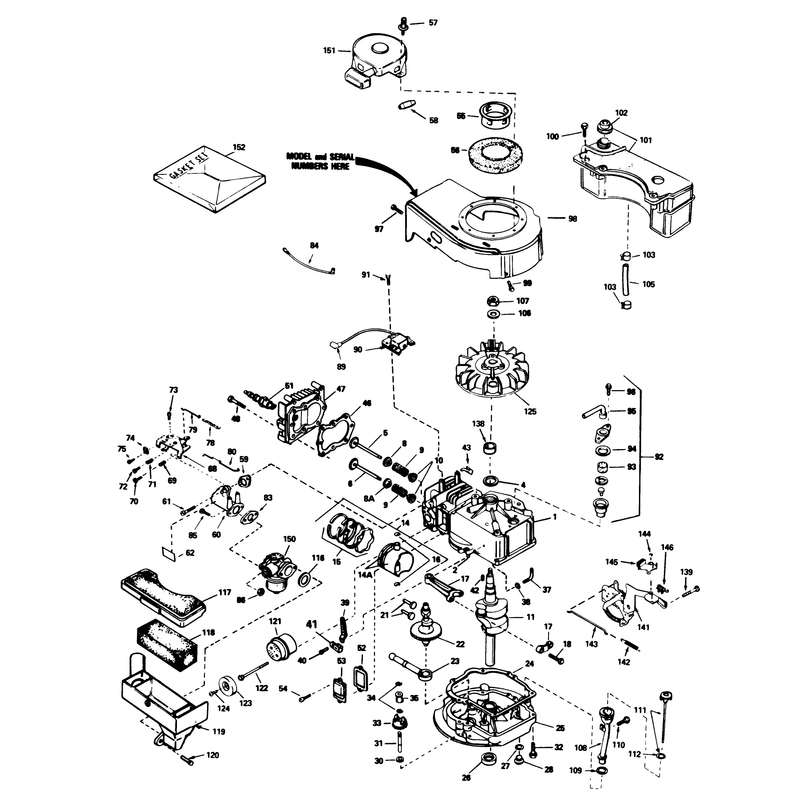 Engine Tecumseh Model No Tvs100-44001 Continuedused on Units with Serial No 6001101 and Up