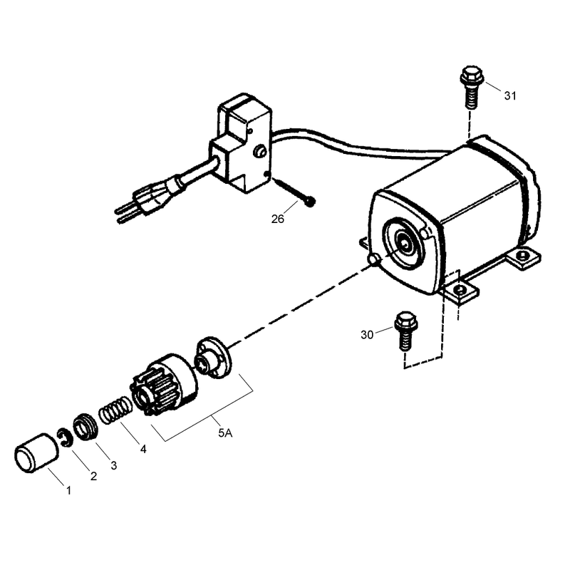 Electric Starter Assembly No. 37102  Tecumseh OH318SA-221847B