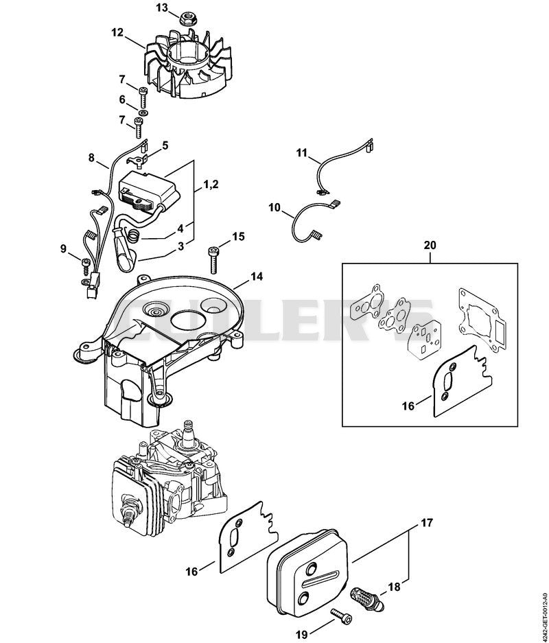 Ignition system, Muffler