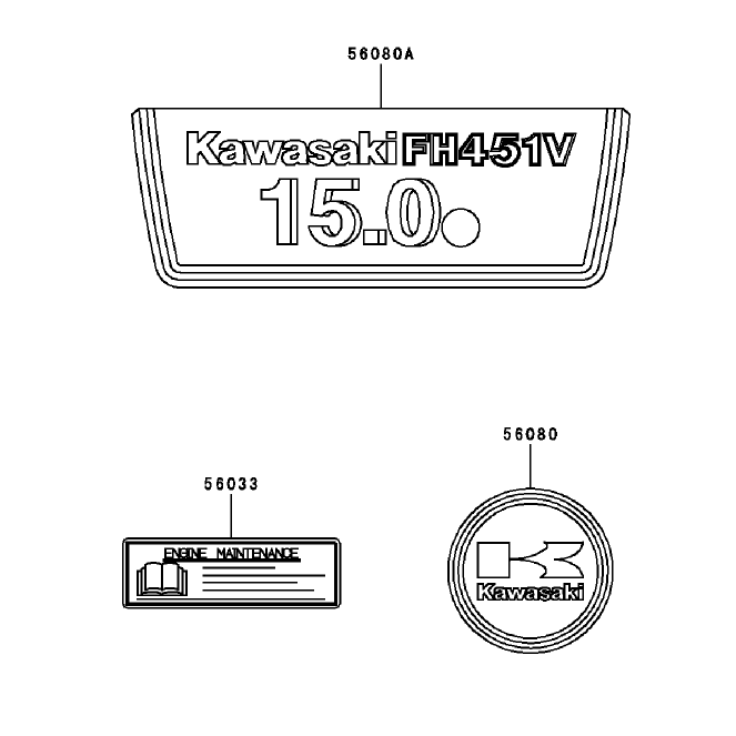 Label Assembly Kawasaki FH451V-BS04
