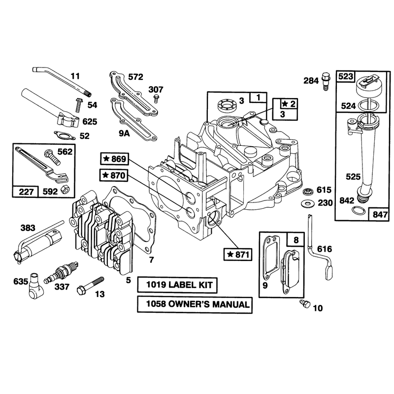 Engine Briggs and Stratton Model 12e802-0620-01