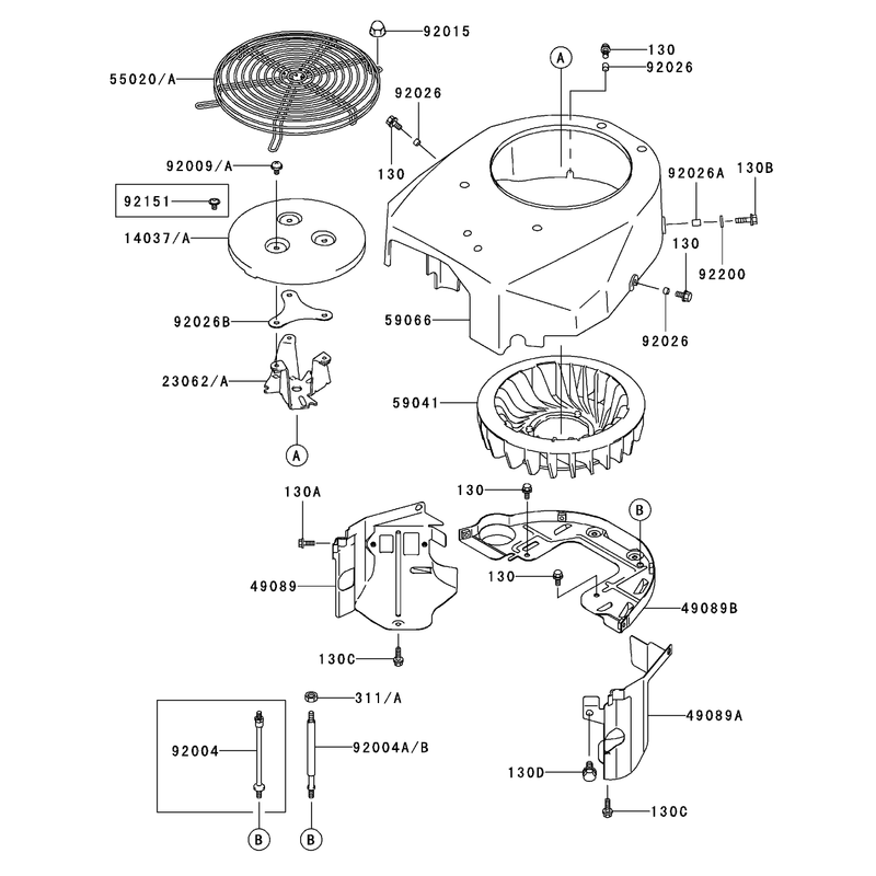 Cooling Equipment Assembly Kawasaki FH500V-ES10