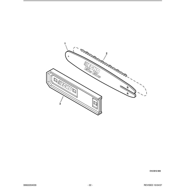 Guide Bar, Sawing Chain, Guide Bar Cover