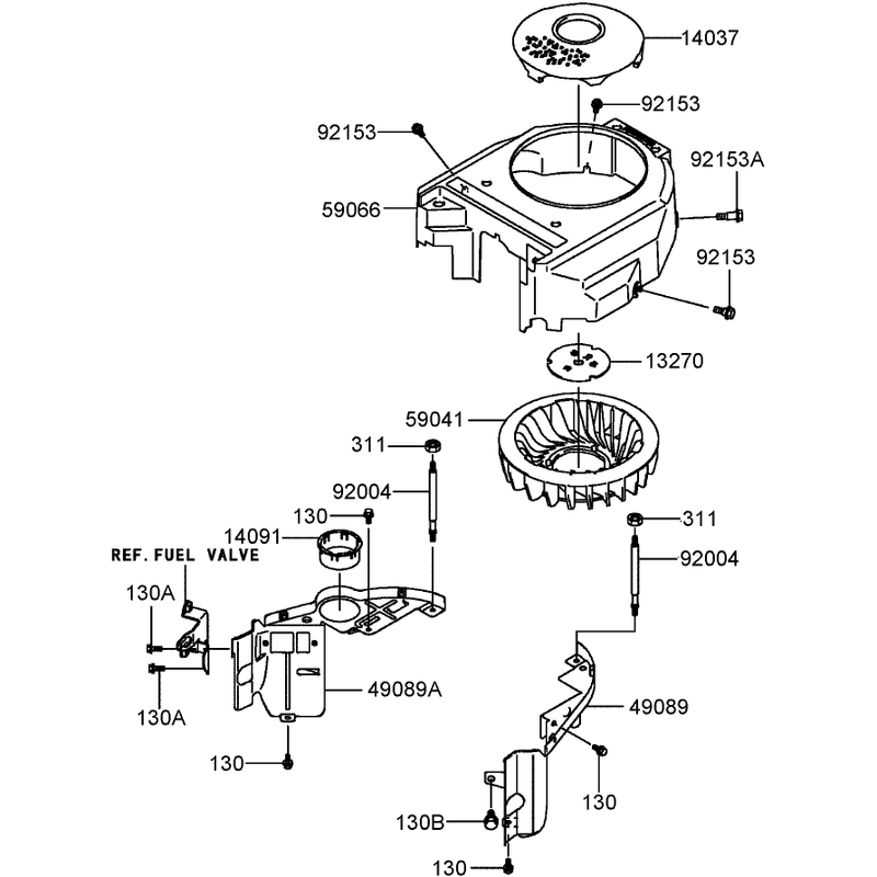 Cooling Equipment Assembly Kawasaki FH381V-AS27
