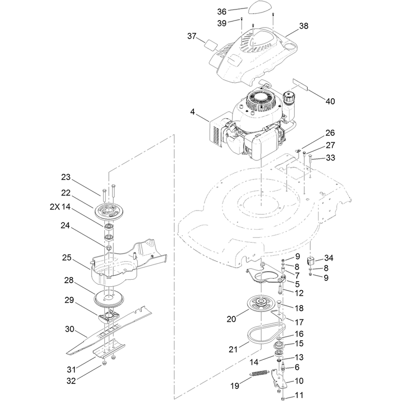 Engine and Blade Assembly