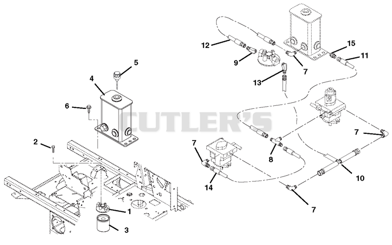 Hydraulic Tank, Filter, Pumps And Hoses