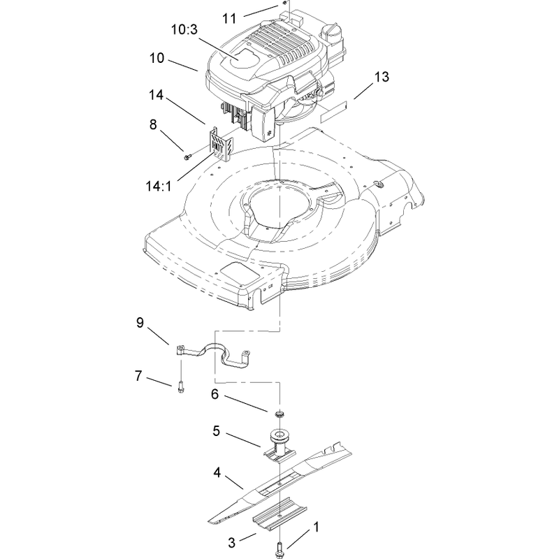 Engine and Blade Assembly