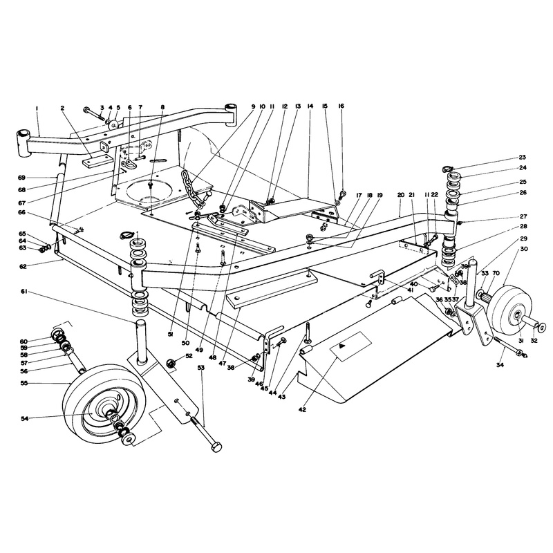 Cutting Unit Castor Wheel and Deflector Assembly